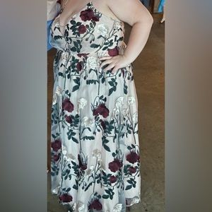 Floral dress, size 22 from david’s bridal!